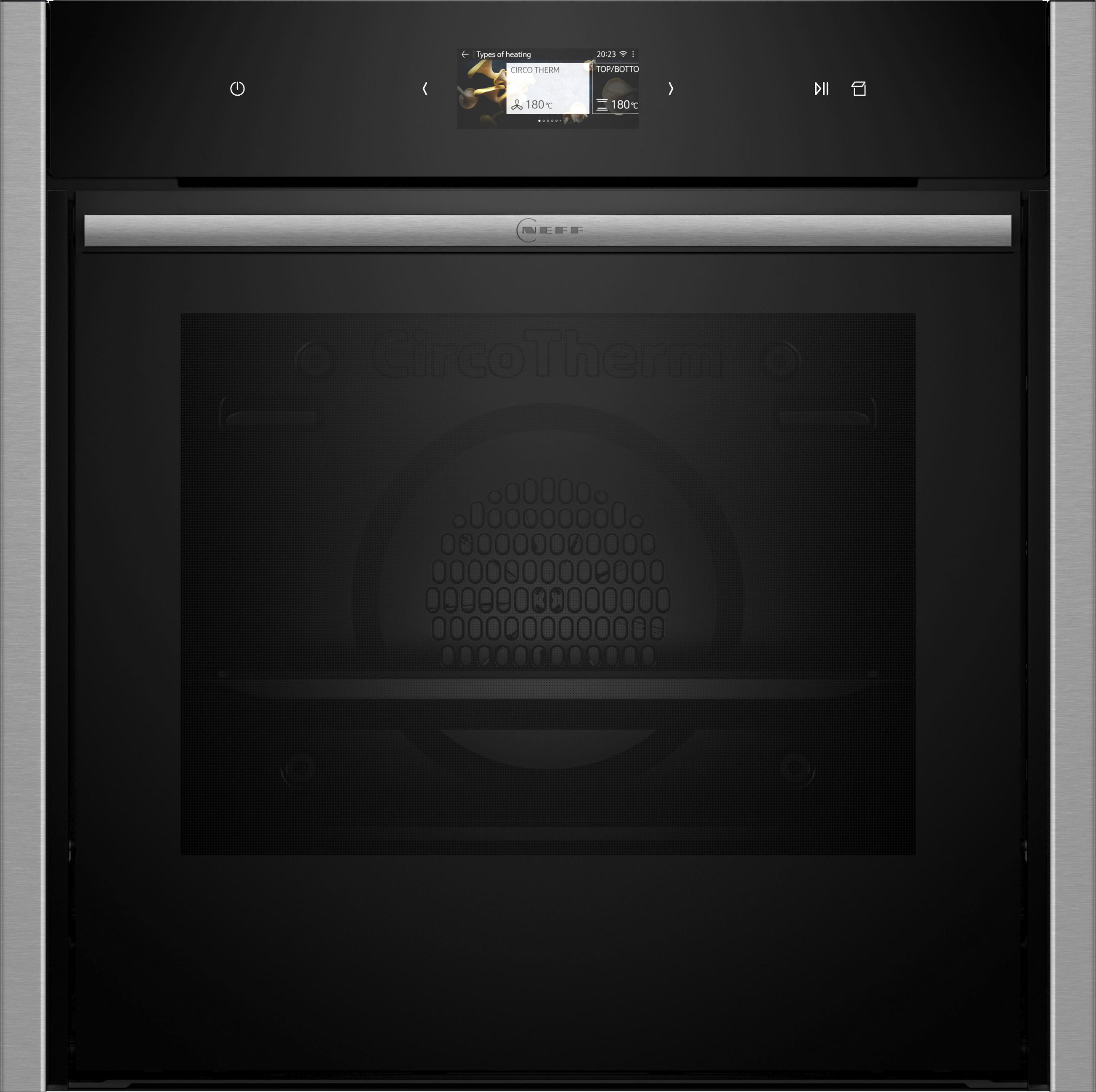 DAMPFBACKOFEN B64FS31N0  - Edelstahlfarben/Schwarz, Basics, Glas/Metall (59,6/59,5/55,0cm) - Neff