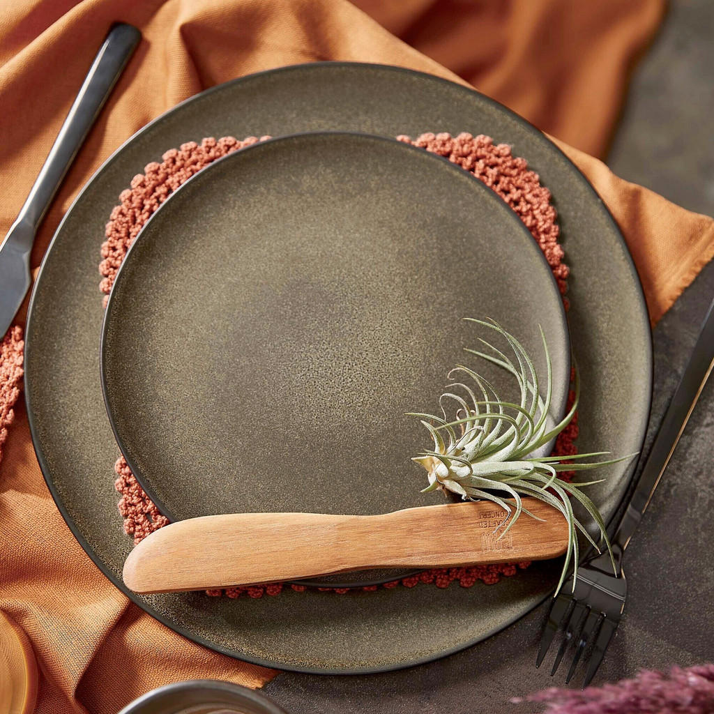 Thumbnail - Aida Desserttellerset Raw, Graubraun, Keramik, 6-teilig, rund, lebensmittelecht, Essen & Trinken, Geschirr, Teller, Kuch...