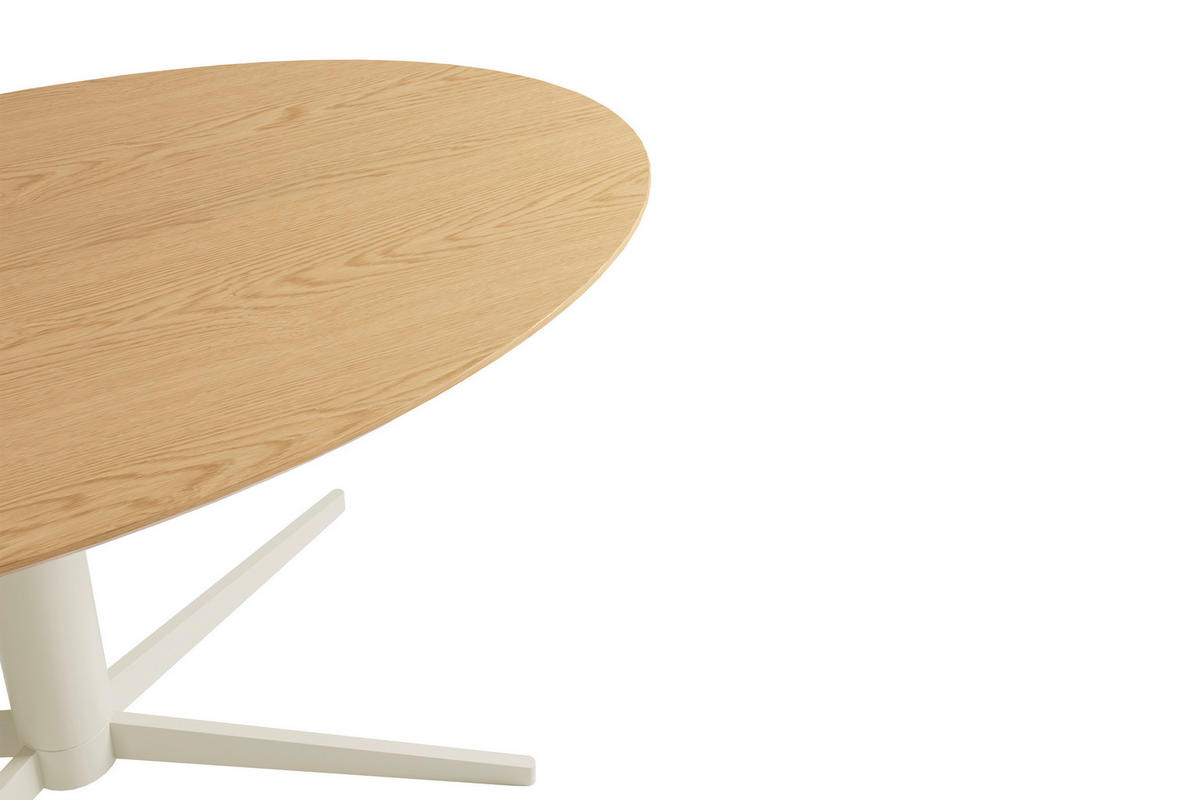 ESSTISCH 160/90/76 cm Echtholz  Metall, Holzwerkstoff in verschiedenen Größen erhältlich oval Eichefarben  - Eichefarben/Schwarz, MODERN, Holzwerkstoff/Metall (160/90/76cm) - Schöner Wohnen