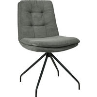 STUHL  Stoffauswahl, Sitzfläche 360° drehbar, Gestellauswahl Cord  Olivgrün  - Schwarz/Olivgrün, Design, Textil/Metall (49/90/68cm) - Johann Jakob