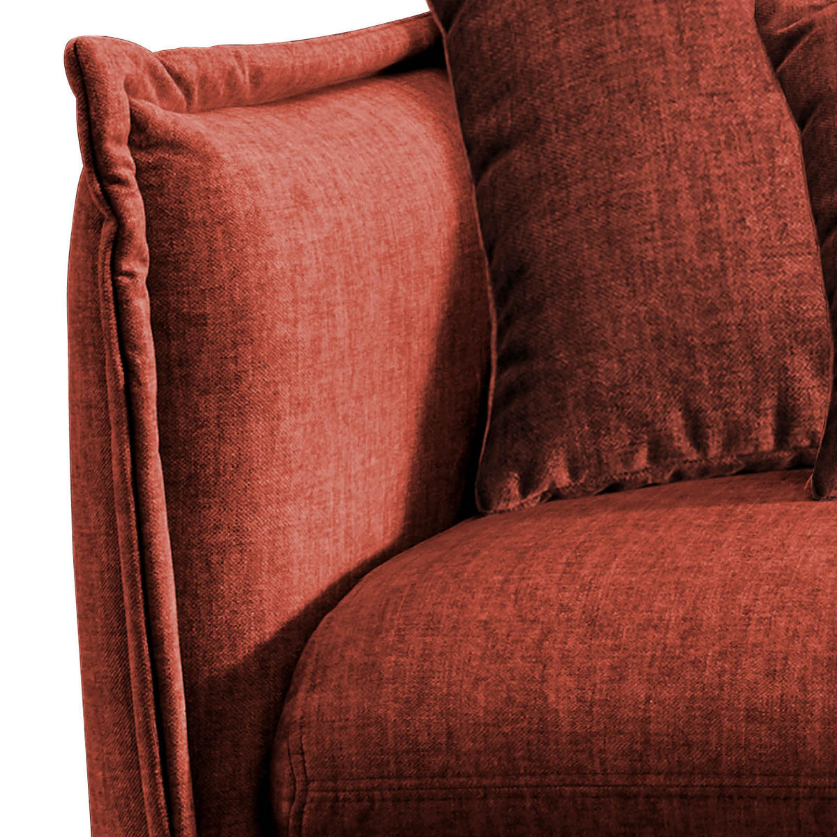 ECKSOFA Koralle Velours  - Koralle/Schwarz, MODERN, Holz/Textil (255/180cm) - Livetastic