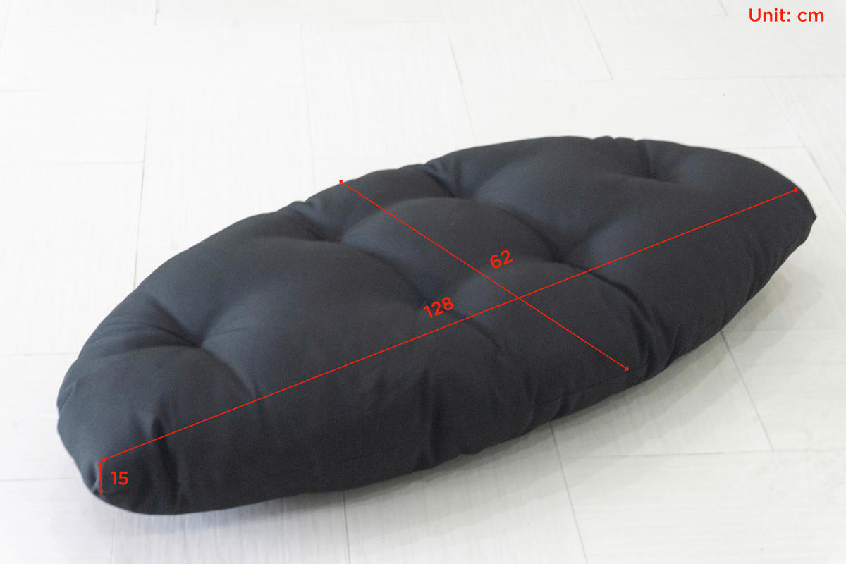 LOUNGESESSEL Naturfarben, Schwarz Stahl  - Schwarz/Naturfarben, Design, Kunststoff/Textil (96/140/101cm) - Ambia Garden