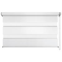 DOPPELROLLO  - Weiß/Grau, Basics, Textil (60/160cm)