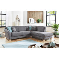 ECKSOFA Grau Flachgewebe  - Naturfarben/Grau, KONVENTIONELL, Holz/Textil (257/212cm) - Sit & More