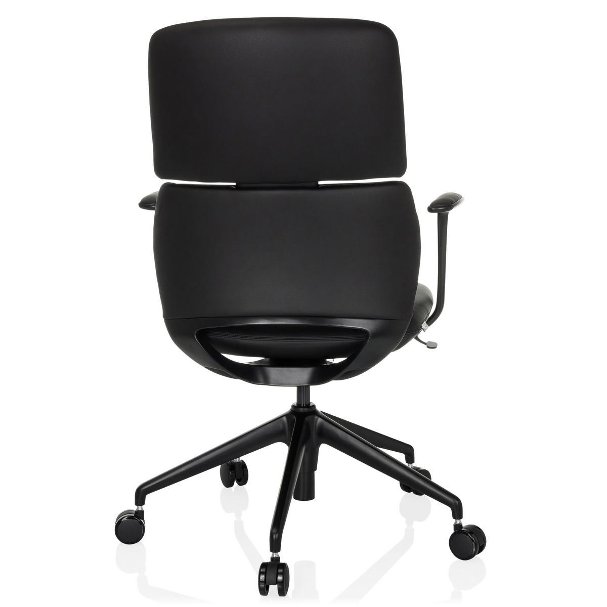 DREHSTUHL  - Schwarz, MODERN, Leder/Kunststoff (62/98-108/60cm) - MID.YOU
