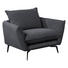 SESSEL in Textil Grau - Schwarz/Grau, Design, Textil/Metall (96/84/90cm) - Hom`in SESSEL in Textil Grau - Schwarz/Grau, Design, Textil/Metall (96/84/90cm) - Hom`in