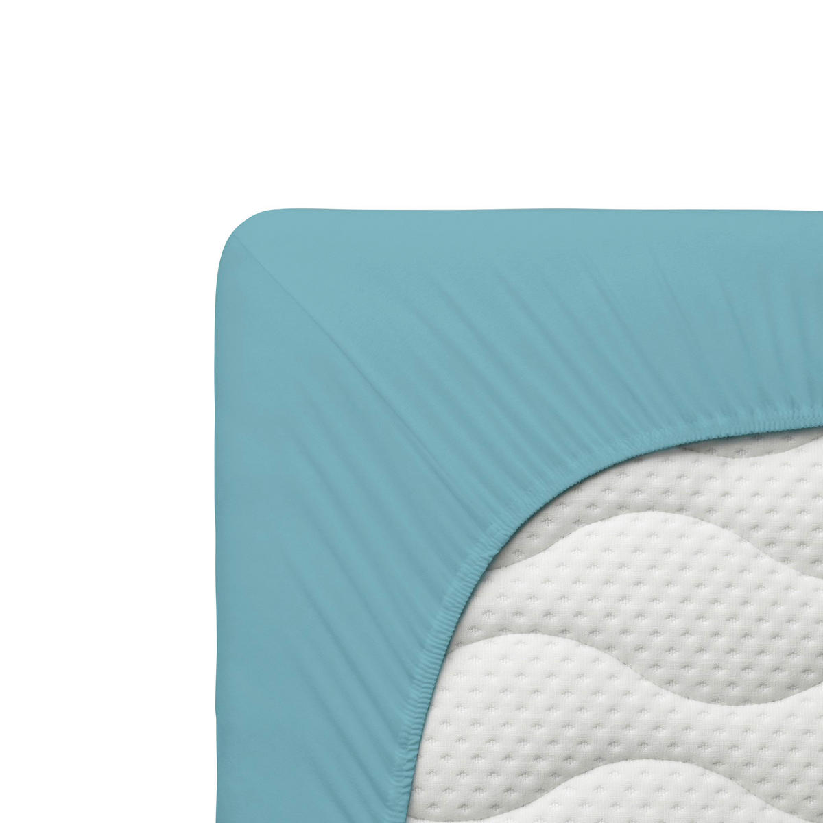 SPANNLEINTUCH 140-160/200-220 cm Jersey  - Blau, Basics, Textil (140-160/200-220cm) - Schlafgut
