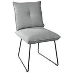 STUHL  in Stahl Struktur Metall, Textil  - Hellgrau/Schwarz, Design, Textil/Metall (51/90/70cm) - Dieter Knoll