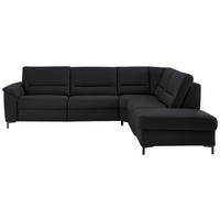 ECKSOFA  in Echtleder Schwarz  290/249 cm  - Schwarz, KONVENTIONELL, Leder/Metall (290/249cm) - Beldomo Premium