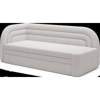 RÉCAMIERE in Samt Weiss  - Weiss/Schwarz, Design, Kunststoff/Textil (86/80/223cm) - MID.YOU