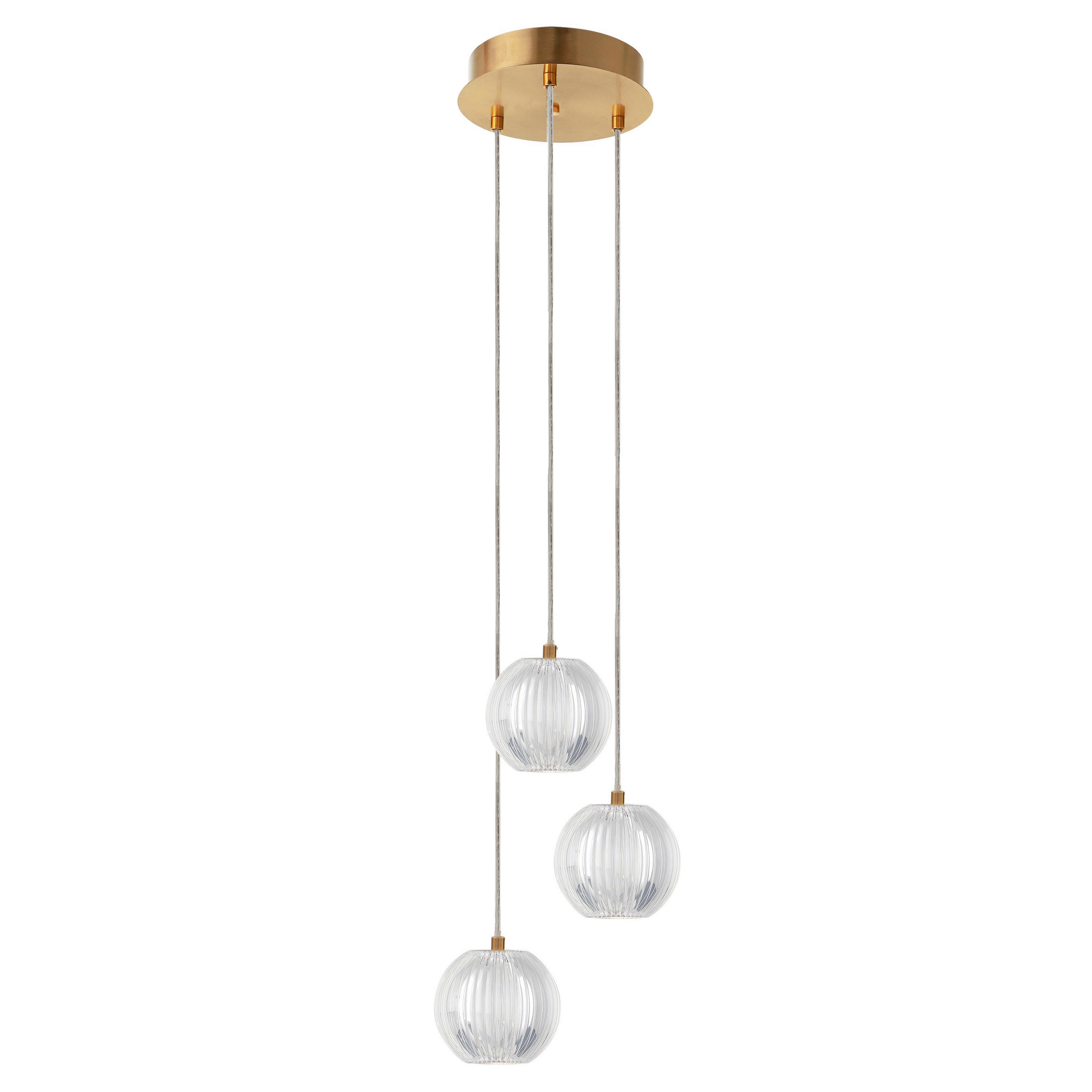 LED-HÄNGELEUCHTE Brillant 145/23.5/23.5 cm  - Goldfarben, Design, Kunststoff (145/23.5/23.5cm)