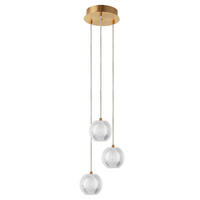 LED-HÄNGELEUCHTE Brillant 145/23.5/23.5 cm  - Goldfarben, Design, Kunststoff (145/23.5/23.5cm)