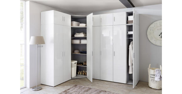 GARDEROBENSCHRANK 30/185/54 cm  - Chromfarben/Weiß, Design, Holzwerkstoff/Kunststoff (30/185/54cm) - Xora