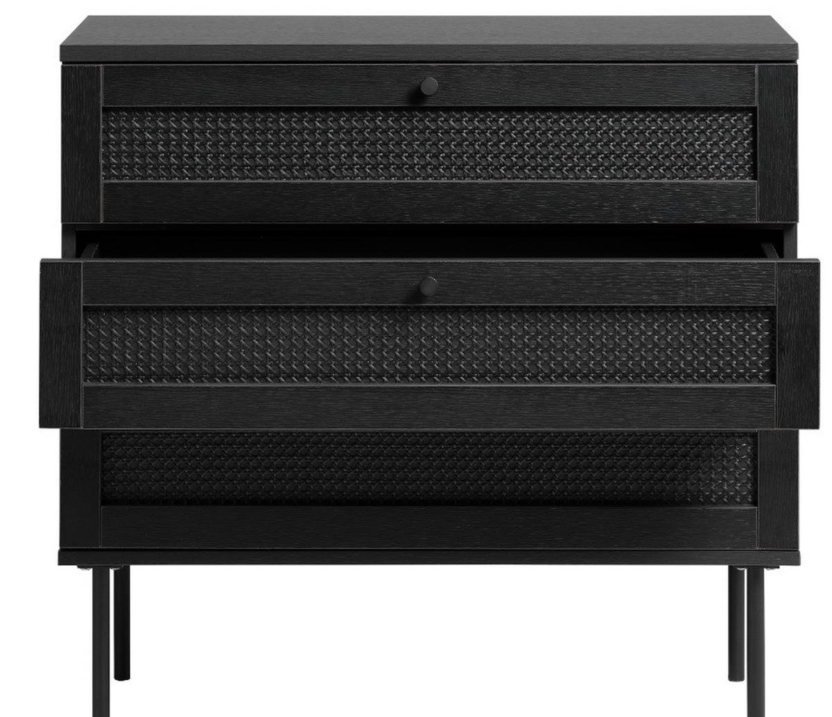 BYRÅ 80/75/40 cm  - svart, Trend, metall/trämaterial (80/75/40cm) - Best Price