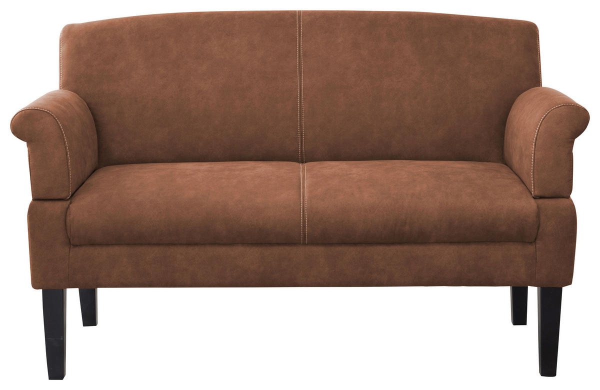 2-SITZER-SOFA in Mikrofaser Cognac  - Cognac/Beige, Konventionell, Holz/Textil (152/97/78cm) - Sit & More
