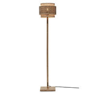 STEHLEUCHTE GOOD&MOJO 25/130 cm Skandinavisch  - Schwarz/Naturfarben, Trend, Holz (25/130cm) - Good & Mojo