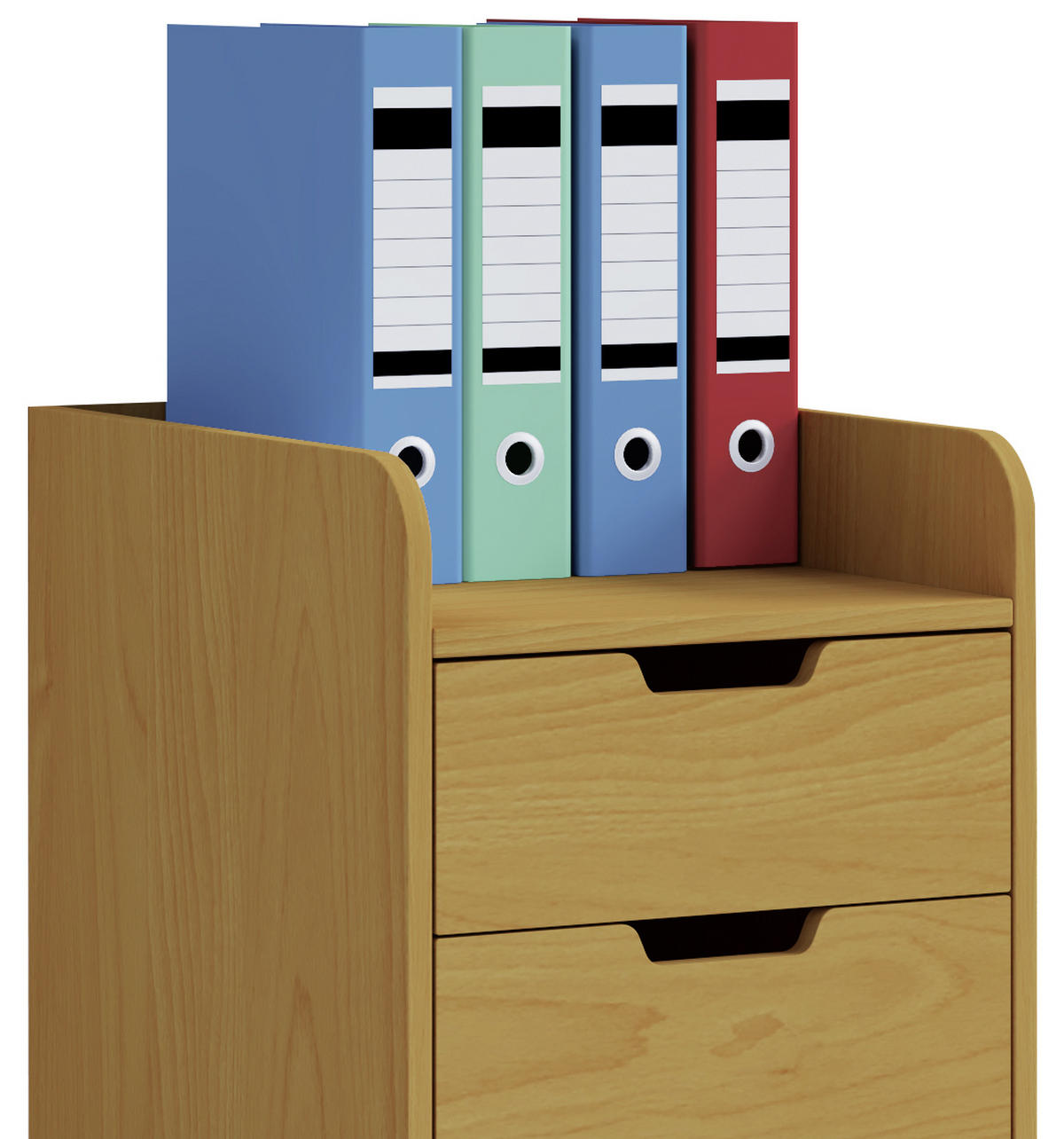 ROLLCONTAINER 40/74/50 cm  - Buchefarben, Konventionell, Holzwerkstoff/Kunststoff (40/74/50cm) - MID.YOU