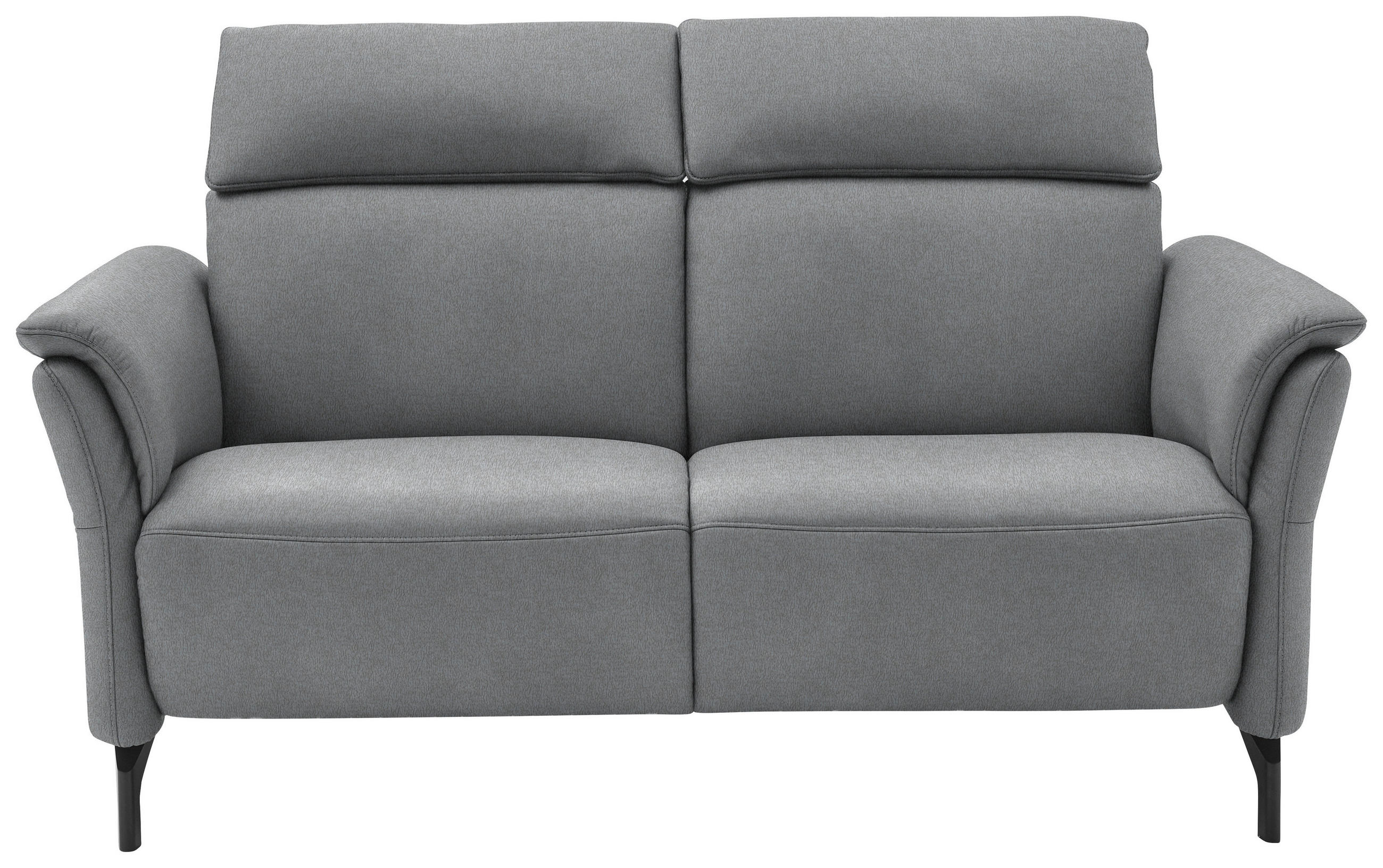 2-SITZER-SOFA in Mikrofaser Grau - Schwarz/Grau, Konventionell, Textil/Metall (178/103/95cm) - Dieter Knoll