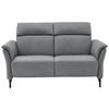2-SITZER-SOFA in Mikrofaser Grau  - Schwarz/Grau, Konventionell, Textil/Metall (178/103/95cm) - Dieter Knoll