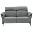 2-SITZER-SOFA  in Mikrofaser Grau  - Schwarz/Grau, KONVENTIONELL, Textil/Metall (178/103/95cm) - Dieter Knoll