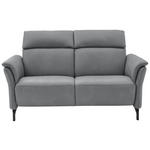 2-SITZER-SOFA  in Mikrofaser Grau  - Schwarz/Grau, KONVENTIONELL, Textil/Metall (178/103/95cm) - Dieter Knoll
