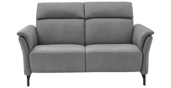 2-SITZER-SOFA  in Mikrofaser Grau  - Schwarz/Grau, KONVENTIONELL, Textil/Metall (178/103/95cm) - Dieter Knoll