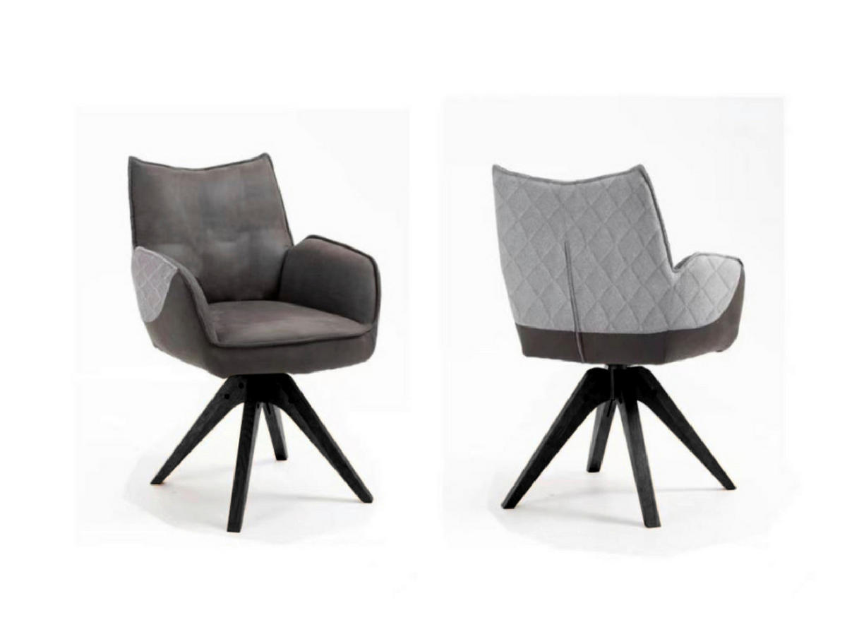 STUHL  in  - Schwarz/Braun, Design, Holz/Textil (62/85/64cm) - Livetastic