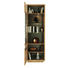 VITRINE in Eichefarben - Chromfarben/Eichefarben, Design, Glas/Holzwerkstoff (67/205/38cm) - Hom`in VITRINE in Eichefarben - Chromfarben/Eichefarben, Design, Glas/Holzwerkstoff (67/205/38cm) - Hom`in