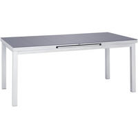 Masă grădină & terasă 180-240/100/76 cm   - argintiu/gri închis, Basics, sticlă/metal (180-240/100/76cm) - Ambia Garden