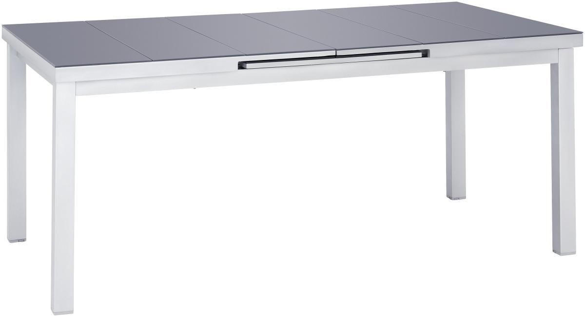 Masă grădină & terasă 180-240/100/76 cm   - argintiu/gri închis, Basics, sticlă/metal (180-240/100/76cm) - Ambia Garden