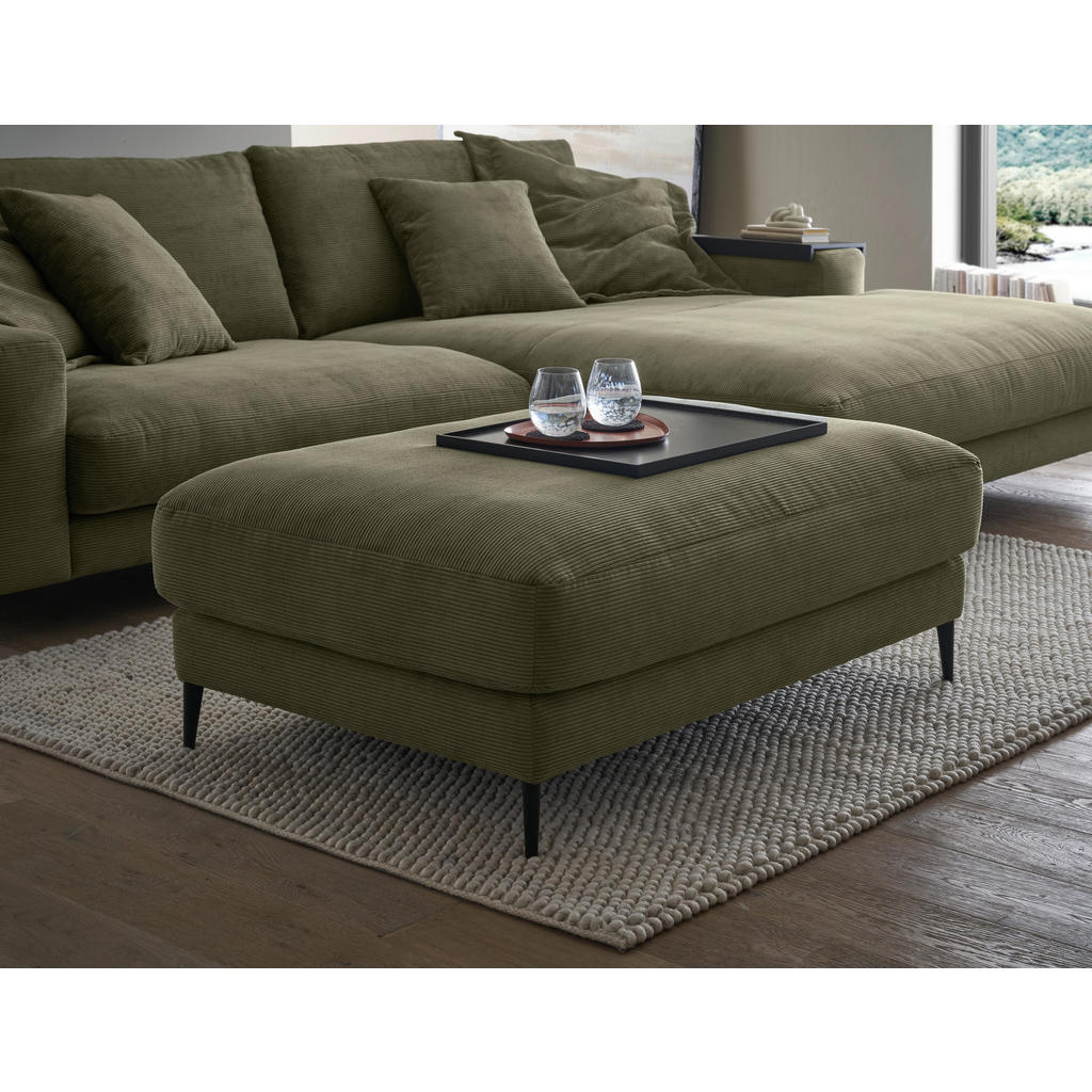 Thumbnail - Dieter Knoll Hocker Badia Base, Olivgrün, Textil, rechteckig, 120x43x90 cm, Goldenes M, Oeko-Tex® Standard 100, DGM-Klim...