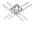 LED-DECKENLEUCHTE - Chromfarben, Design, Kunststoff/Metall (50/50/9cm) - Novel LED-DECKENLEUCHTE - Chromfarben, Design, Kunststoff/Metall (50/50/9cm) - Novel