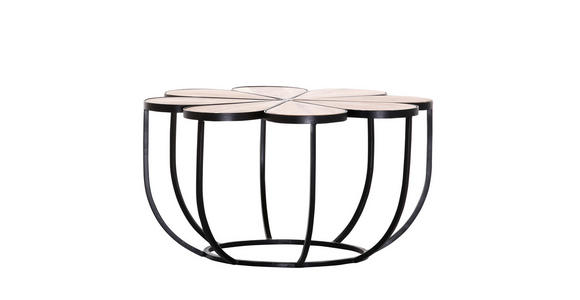 COUCHTISCH in Holz 70/70/38 cm - Schwarz/Naturfarben, Trend, Holz/Metall (70/70/38cm) - Carryhome