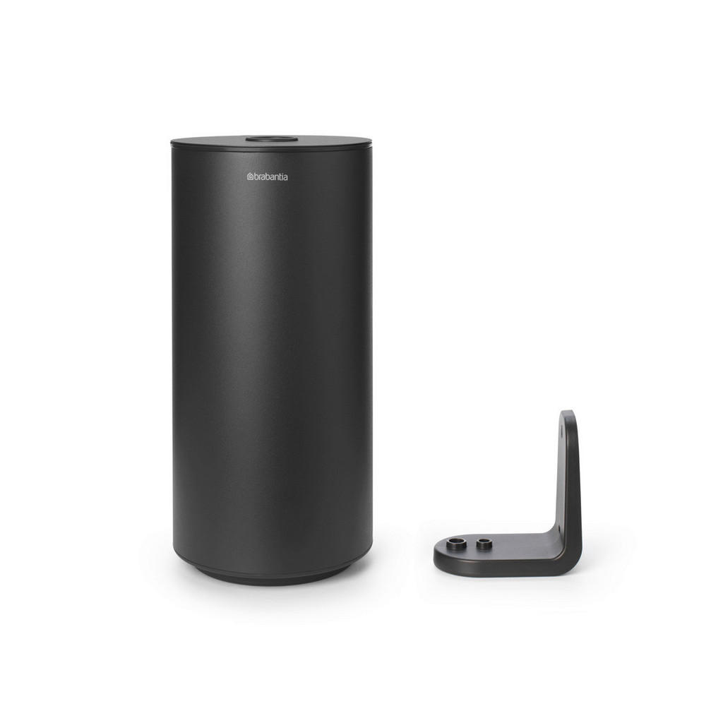 Thumbnail - Brabantia Toilettenpapierhalter Mindset, Grau, Metall, 13.7x28.9 cm, Deckel, Badezimmer, WC Ausstattung, Toilettenpapier...