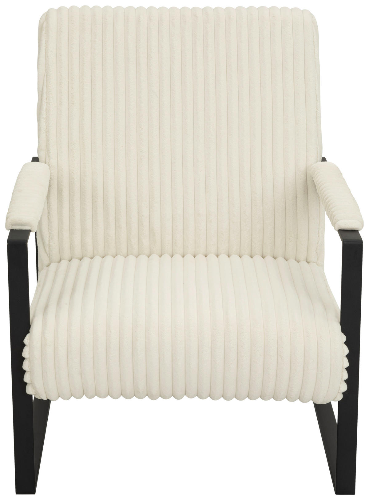 SESSEL Cord Weiß    - Schwarz/Weiß, MODERN, Textil/Metall (70/87/85cm) - P & B