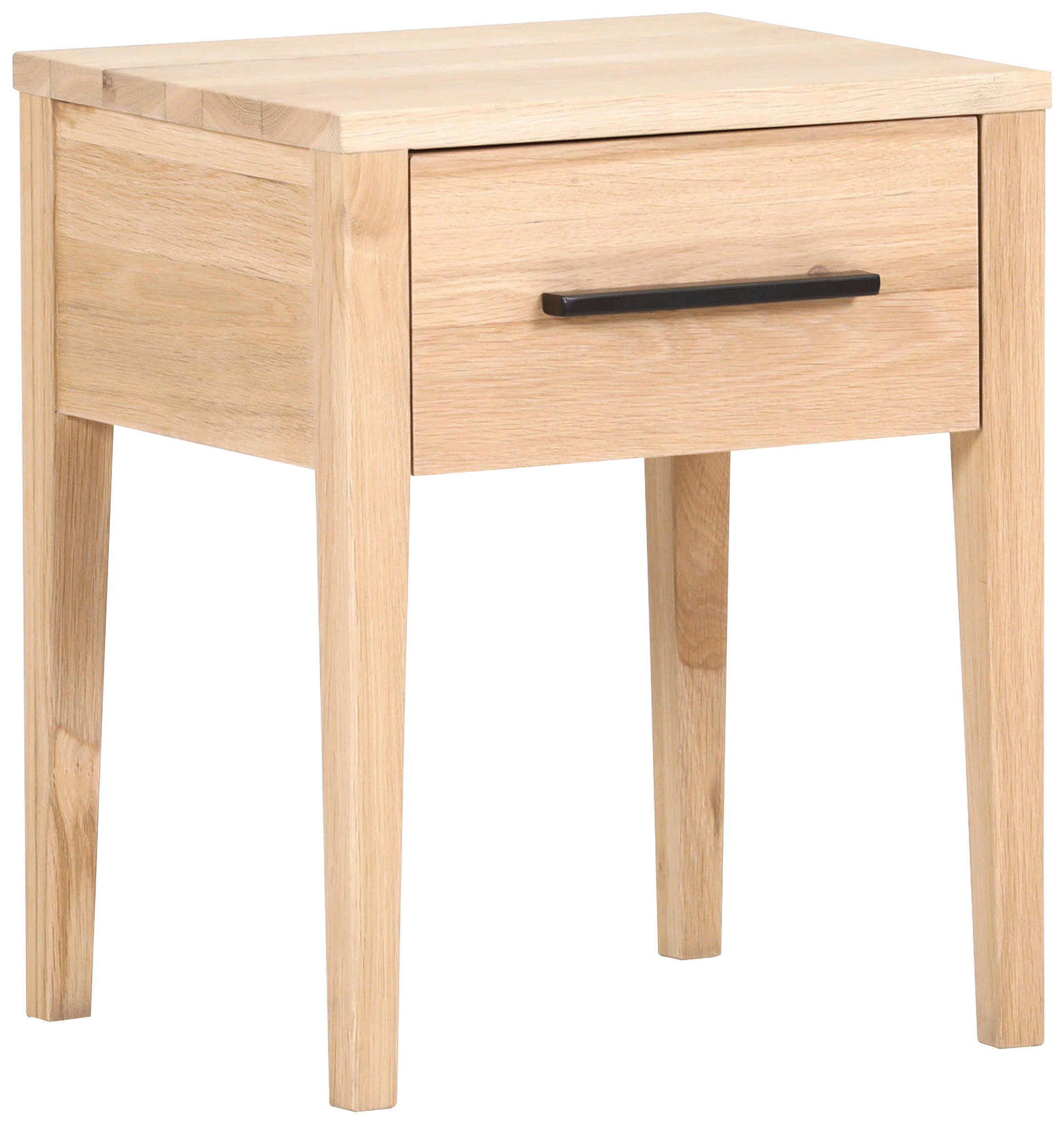 NACHTSCHRANK 45/55/40 cm Eiche massiv  - Eichefarben/Schwarz, Natur, Holz/Holzwerkstoff (45/55/40cm) - Landscape