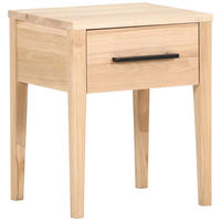 NACHTSCHRANK 45/55/40 cm Eiche massiv  - Eichefarben/Schwarz, Natur, Holz/Holzwerkstoff (45/55/40cm) - Landscape