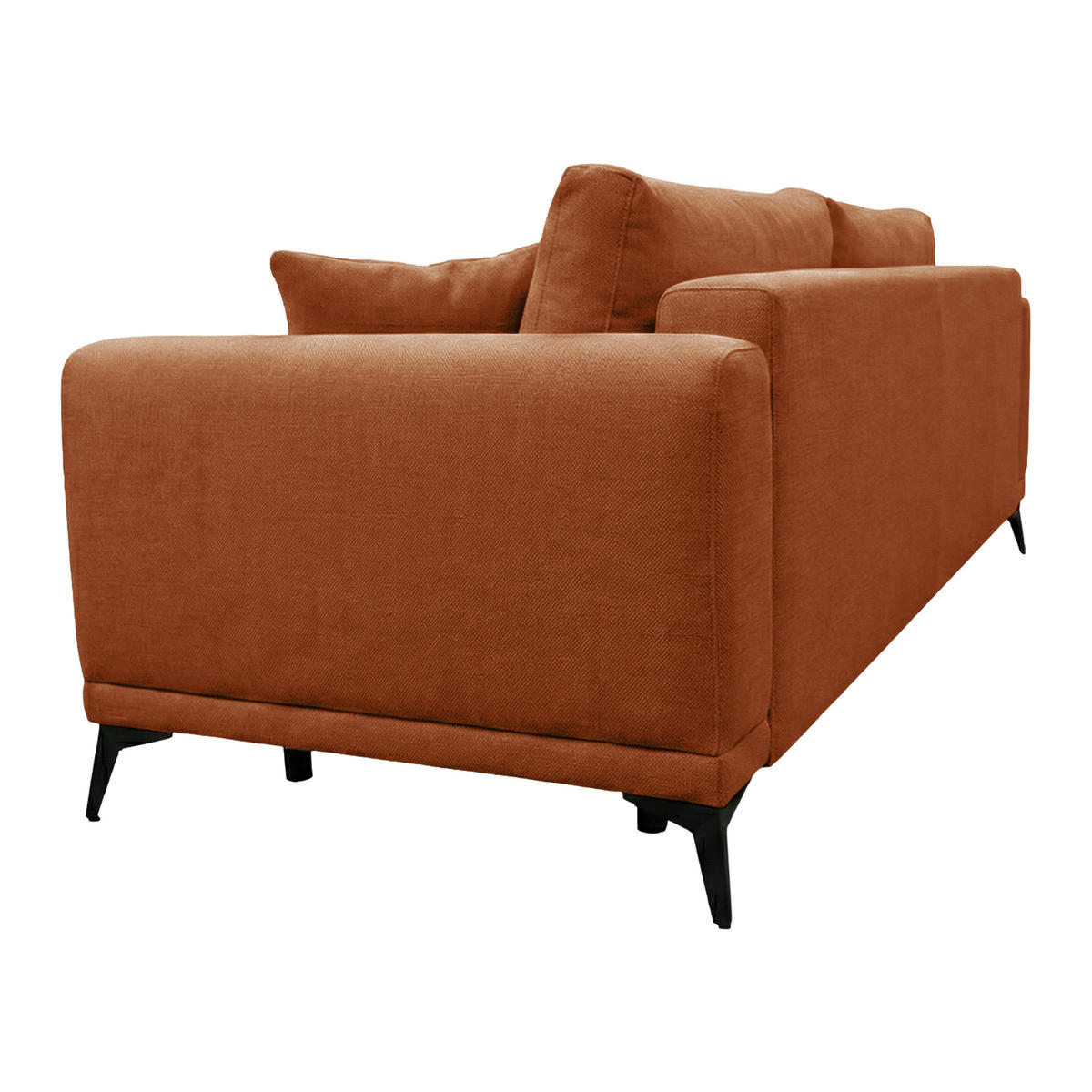 SCHLAFSOFA GRANDE in Chenille Rot  - Rot/Schwarz, Design, Textil/Metall (238/83/98cm) - MID.YOU