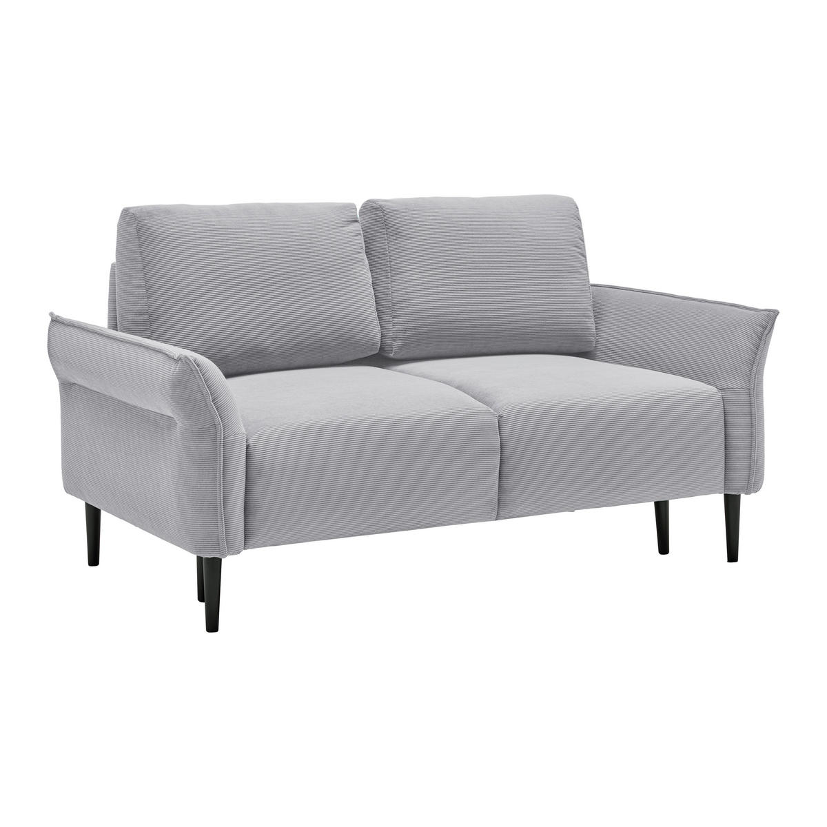 2-SITS SOFFA i textil grå  - svart/grå, Modern, trä/textil (150/85/92cm) - MID.YOU