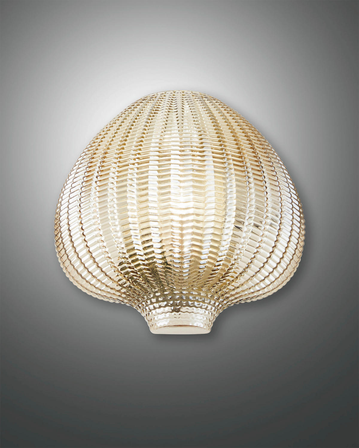 WANDLEUCHTE Olbia 26/25/15 cm   - Champagner, Design, Glas/Metall (26/25/15cm) - Fabas Luce