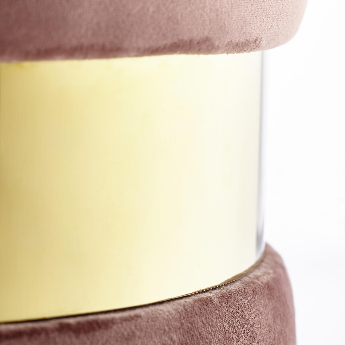TABURET, kov, textil, 37/44/37 cm - růžová/barvy zlata, Moderní, kov/textil (37/44/37cm) - Xora