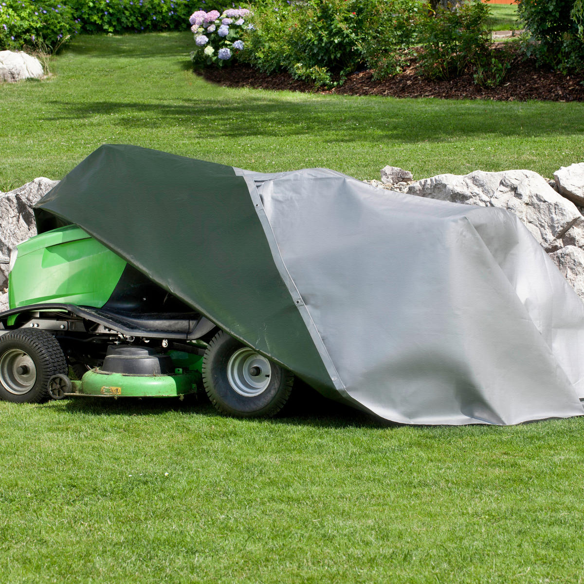 SCHUTZPLANE  - Silberfarben/Grün, Basics (300/400cm)