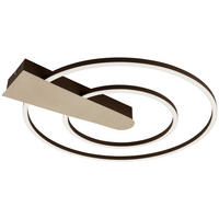 LED-TAKLAMPA Nova Duo 55/49,5/4 cm  - brun/guldfärgad, Basics, metall/plast (55/49,5/4cm)