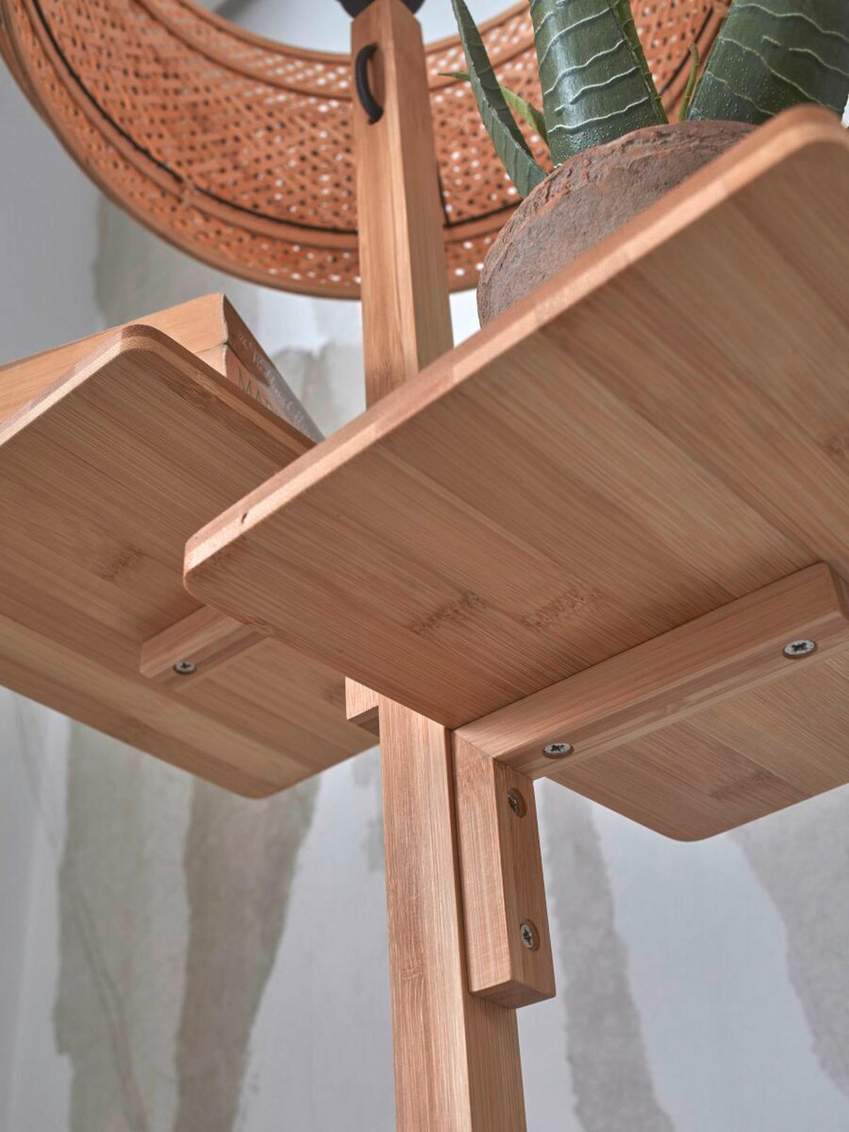 STEHLEUCHTE 40/160 cm    - Schwarz/Naturfarben, Trend, Holz (40/160cm) - Good & Mojo