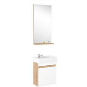 BADEZIMMER - Eichefarben/Weiß, Design, Glas/Keramik (43/26cm) - Xora