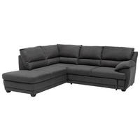 ECKSOFA in Mikrofaser Anthrazit  - Anthrazit/Schwarz, Design, Kunststoff/Textil (225/245cm) - Livetastic