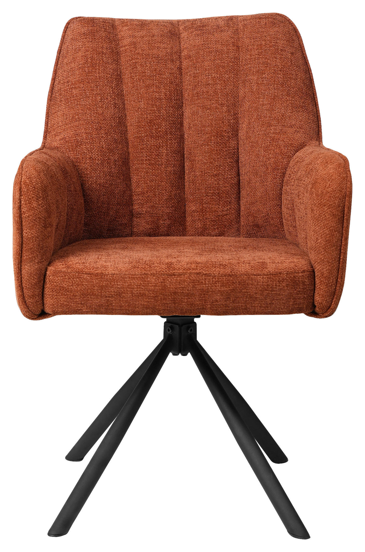 ARMLEHNSTUHL  in Eisen Webstoff  - Schwarz/Orange, Design, Textil/Metall (58/91/65cm) - Carryhome