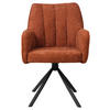 ARMLEHNSTUHL  in Eisen Webstoff  - Schwarz/Orange, Design, Textil/Metall (58/91/65cm) - Carryhome