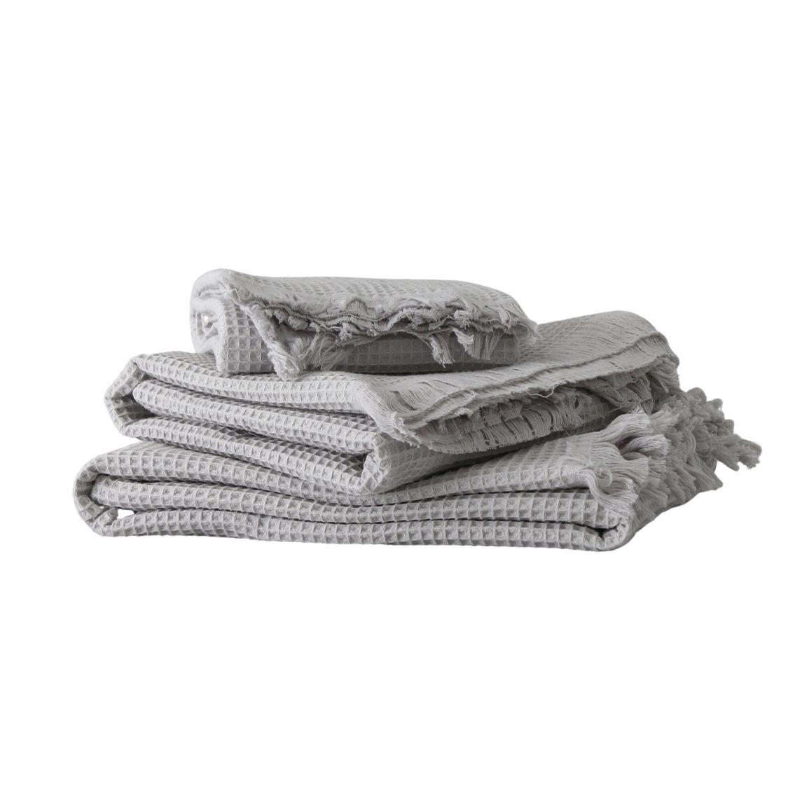 DUSCHTUCH 70/140 cm  - Hellgrau, Basics, Textil (70/140cm) - Bio:Vio