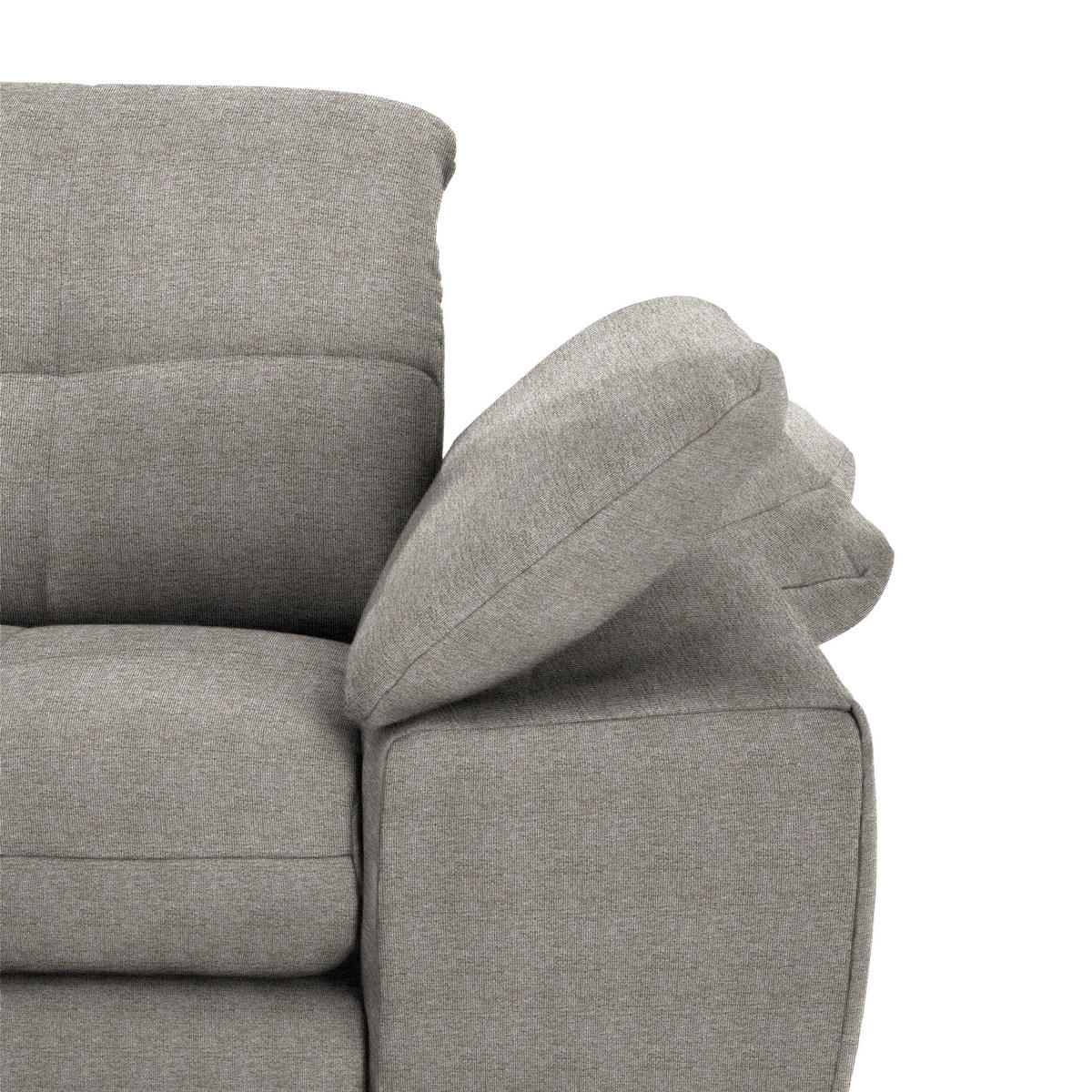 ECKSOFA in Webstoff Grau  180/265 cm  - Schwarz/Grau, Design, Textil/Metall (180/265cm) - Carryhome